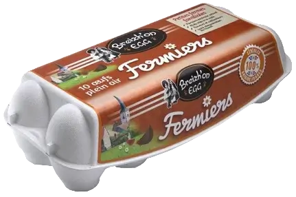 Nos œufs plein air bio Breizh'on Egg, boîte de 10 issus de fermes bretonnes
