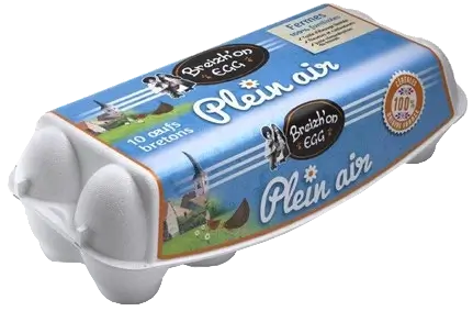 Breizh'on Egg — boîte de 10 œufs plein air bio, pondus par des poules élevées en Bretagne